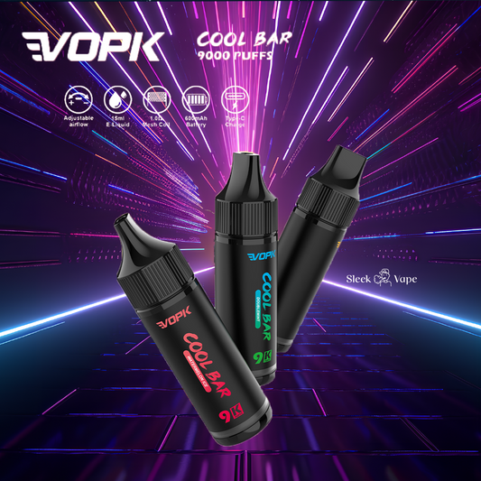 VOPK Cool Bar 9000 Puffs 0% 2% 3% 5% Nicotine Electronic Cigarette Newest Vape Pen