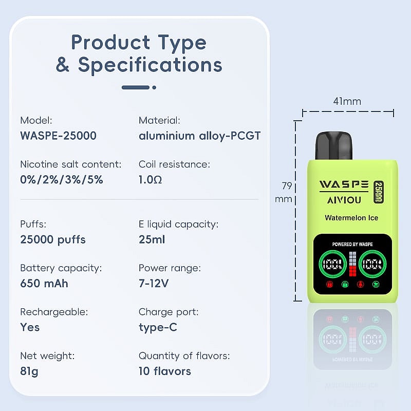 WASPE 25000 25K Puffs Disposable Vape Pen