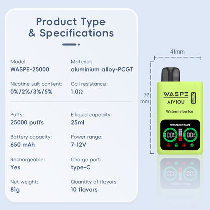 WASPE 25000 25K Puffs Disposable Vape Pen