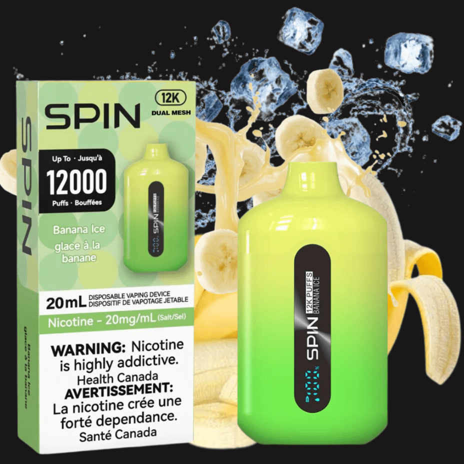 Spin Vape 12,000 Disposable Vape-Banana Ice
