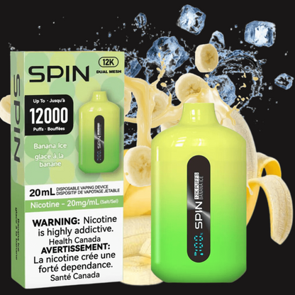 Spin Vape 12,000 Disposable Vape-Banana Ice