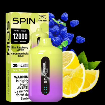 Spin Vape 12,000 Disposable Vape-Blue Raspberry Lemon