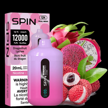 Spin Vape 12,000 Disposable Vape-Dragonfruit Lychee