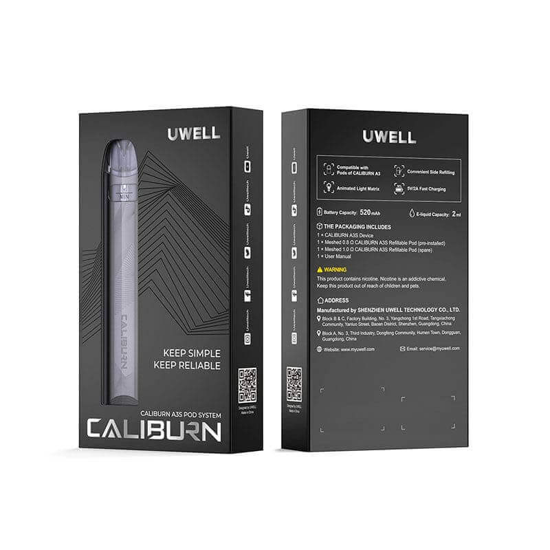 UWELL Caliburn A3S - Kit E-Cigarette 16W 520mAh