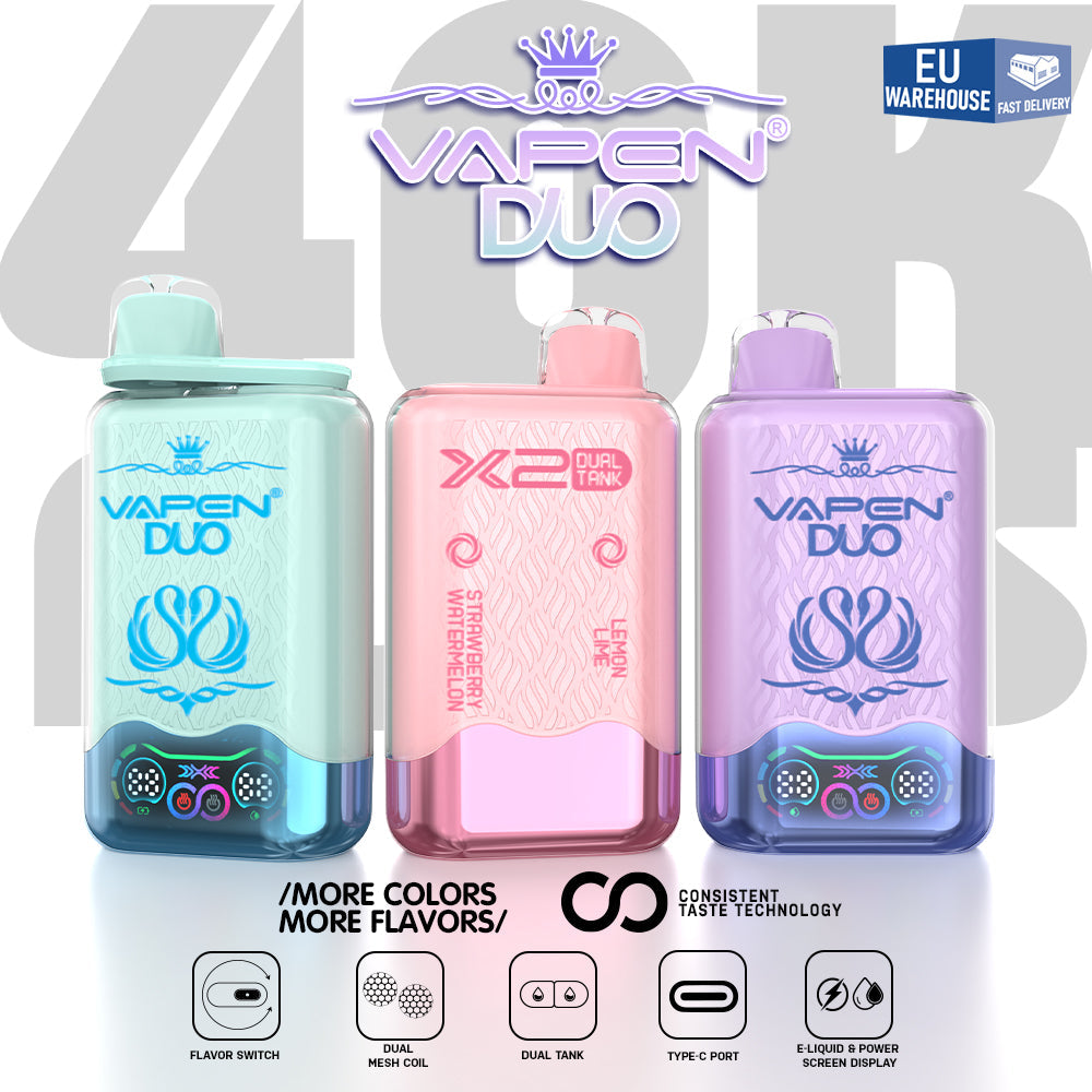 Unleash the Ultimate Experience with VAPEN Duo Twins 40k Puffs Vape– Two Bold Flavors. One Powerful Pod!