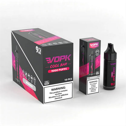 Hot Sale Vopk Cool Bar 9000 Puff 9k Rechargeable Disposable Vape Electronic Cigarettes