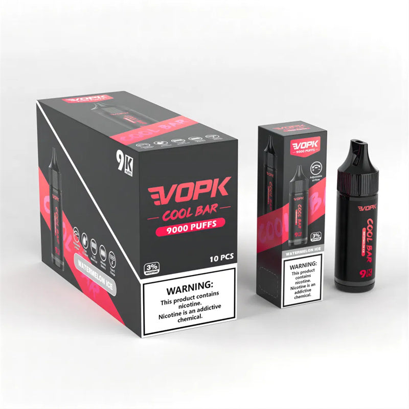 Original Vopk Cool Bar 9k Puffs 9000 Puff Disposable Electronic Cigarette Vaporizer Mod Vaper Vape