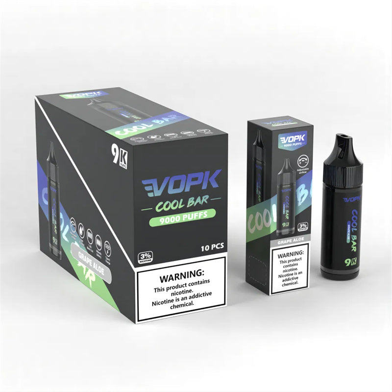 Vopk Cool Bar 9000 Puff 100% Original PDA Eliquid Pre Filled 2ml 5000c V2 Nord Desposable Disposable Vape