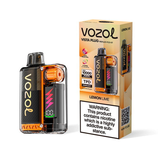 Vozol Vista Plug 10K Vape Kit-650mAh Battery, 12ml E-liquid, Multiple Nicotine 17 Flavors
