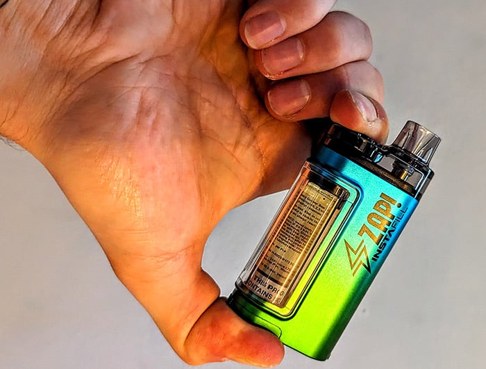 ZAP INSTAFILL DISPOSABLE VAPE KIT 20 mg 3500 PUFF with 10 ml Pre-Filled Eliquid. TPD UK